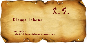 Klepp Iduna névjegykártya